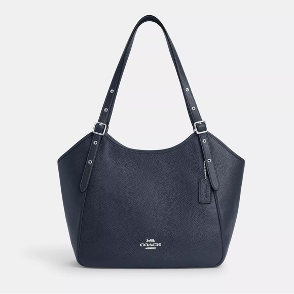 NWT COACH PEBBLE LEATHER MEADOW SHOULDER BAG - Picture 1 of 6